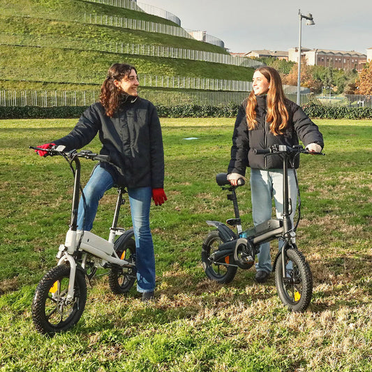S5 16" x 3" Fat-Tire Folding Electric Bike — 500W Peak Power Motor, Portable Lithium-Powered E-Bike for Adults, City Commuter Folding Bicycle
