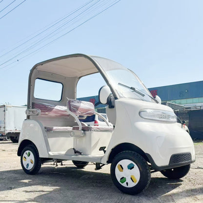 Leisure 4-Wheel Electric Car 800W Dual 18-Tube Controller 3-4 Seater Canopy 50-70km Range