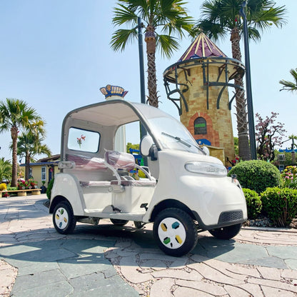 Leisure 4-Wheel Electric Car 800W Dual 18-Tube Controller 3-4 Seater Canopy 50-70km Range