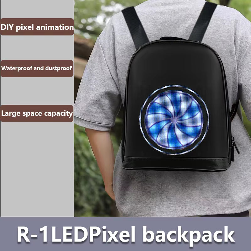 CRONY LED display backpack R1 Riding backpack with customizable programmable smart light-up digital display