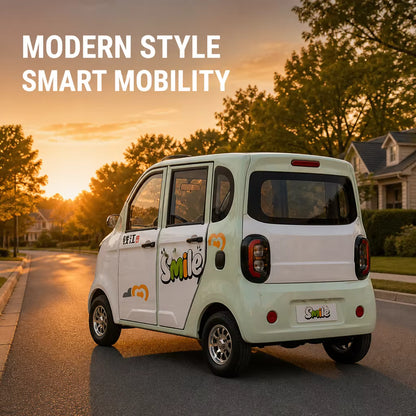 Yunduo 4-Door 4-Seater Electric Mini Car 48V/60V 1000W Motor 80-100km Range for Community Trav