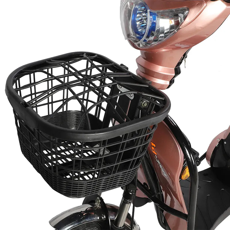 W6 Electric Pedal Bike 3-Speed 14 Inch Electric Pedal Bike, Top Speed 25kmh, 60km Range, 500W