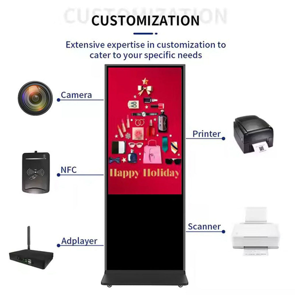 CRONY TX55-2 55 Inch 4K Interactive Touch Screen Smart Display Android 11 LED Panel Dual Speaker for Office School Conference Advertising display