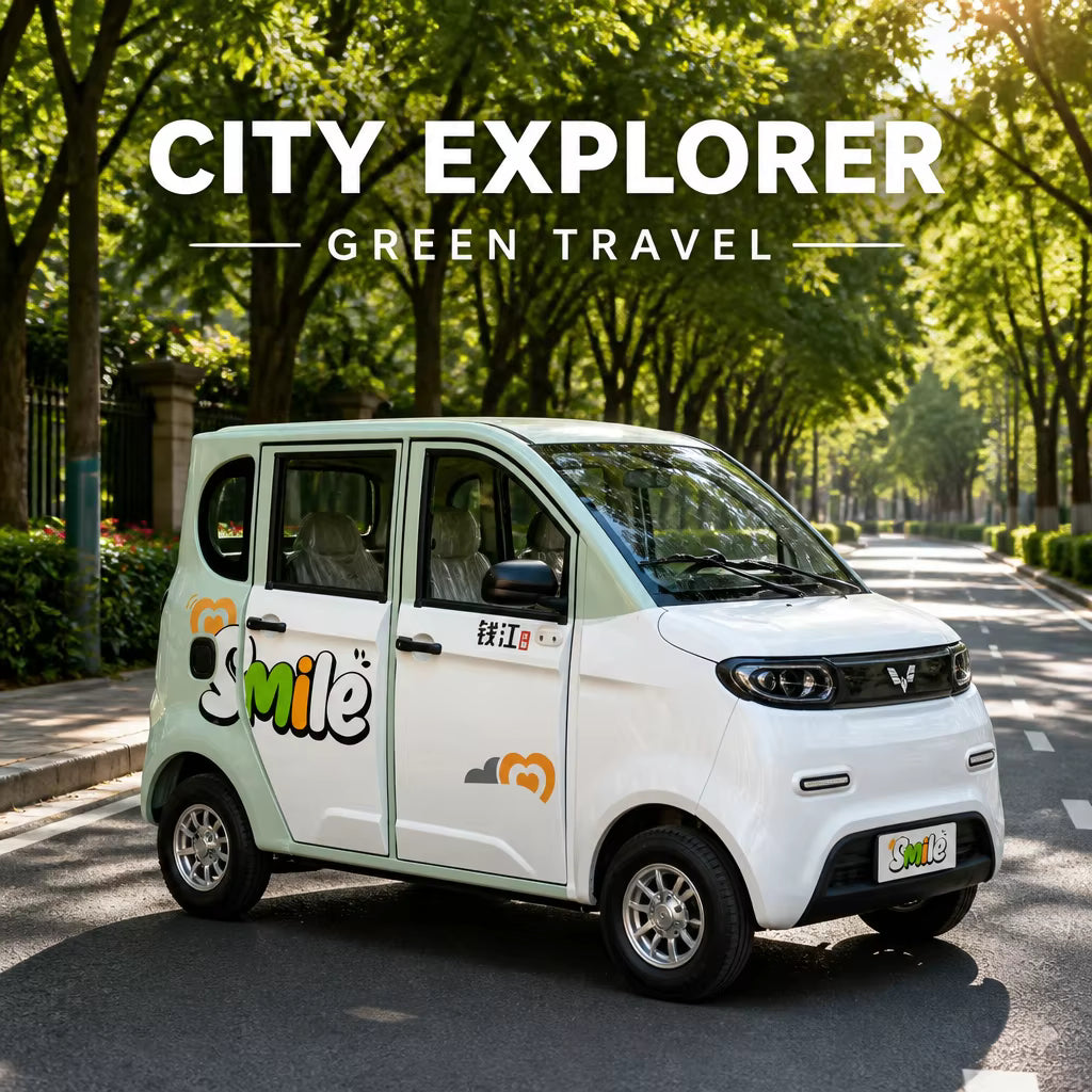 Yunduo 4-Door 4-Seater Electric Mini Car 48V/60V 1000W Motor 80-100km Range for Community Trav