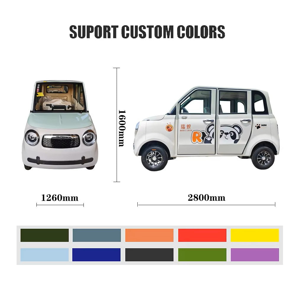 C4 4-Door 4-Seater Electric Mini Car 48V/60V 1000W Motor Separate Seats for Community Travel
