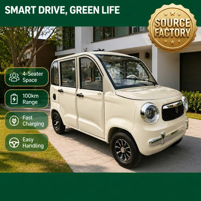 C4 4-Door 4-Seater Electric Mini Car 48V/60V 1000W Motor Separate Seats for Community Travel
