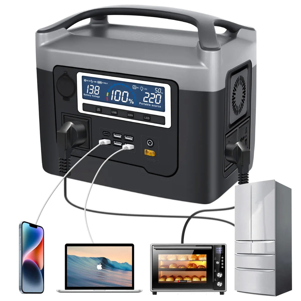 CRONY BS800+ Portable Power Station  800W Portable Power Station Large Capacity Fast Charging Multi-Protection for Outdoor Emergency