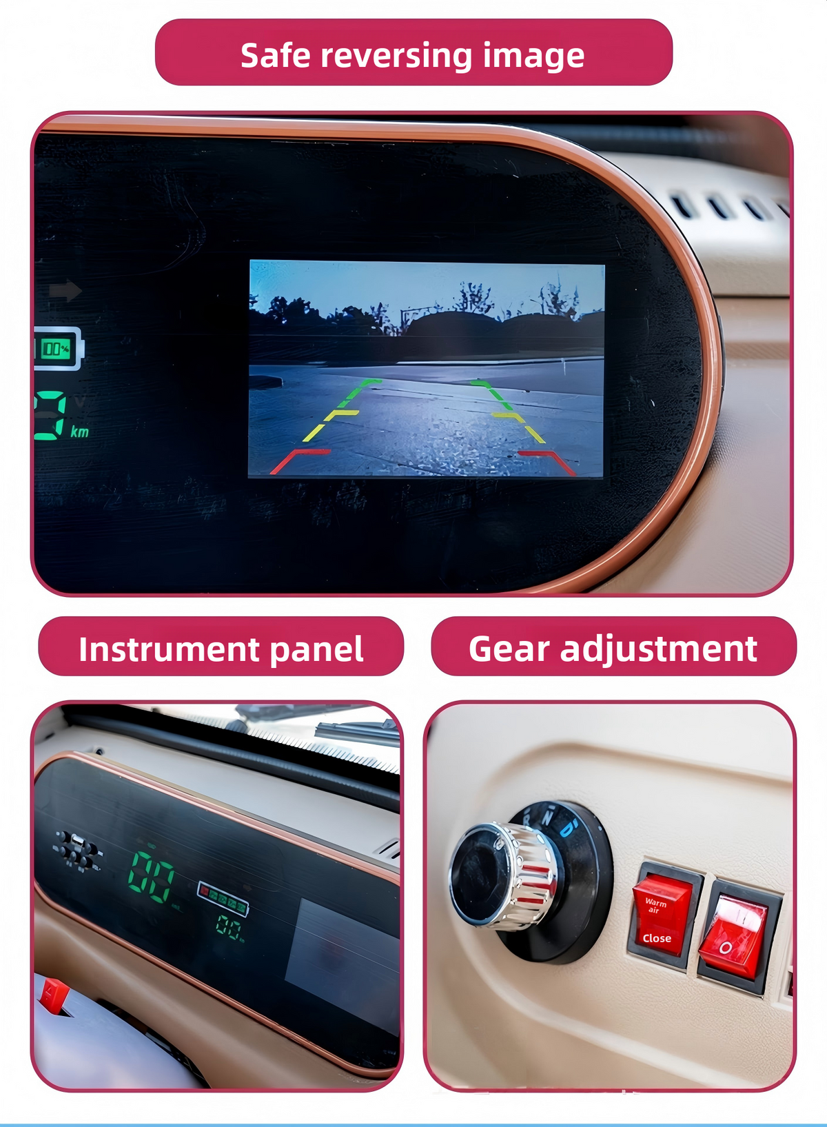 T9 4-Door 4-Seater Electric Car Nanpu Silent 1000W 60V 60Ah Disc Brake Reverse Camera Sunroof