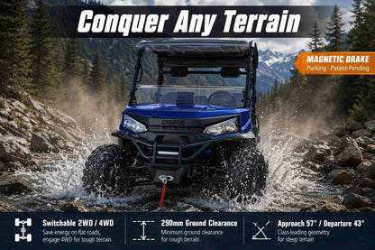 ZT-U E1 PREMIUM Electric UTV Off Road Vehicle 10KW Motor 4WD Switch 73.6V150Ah Battery Electric Lift Cargo Bed EPS Steering 2-3 Seat Utility Vehicle