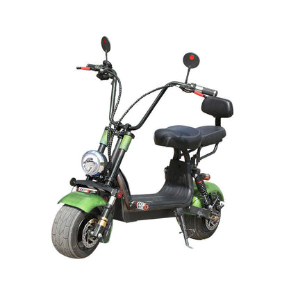 Small X1 Electric City Harley-style motorcycle, Top Speed 25kmh, 30km Range, 1000W Black Green