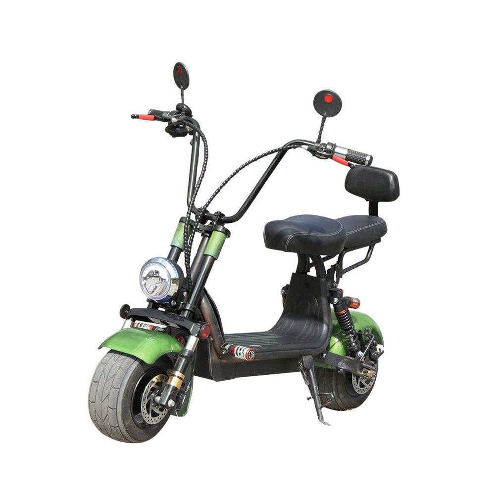 Small X1 Electric City Harley-style motorcycle, Top Speed 25kmh, 30km Range, 1000W Black Green