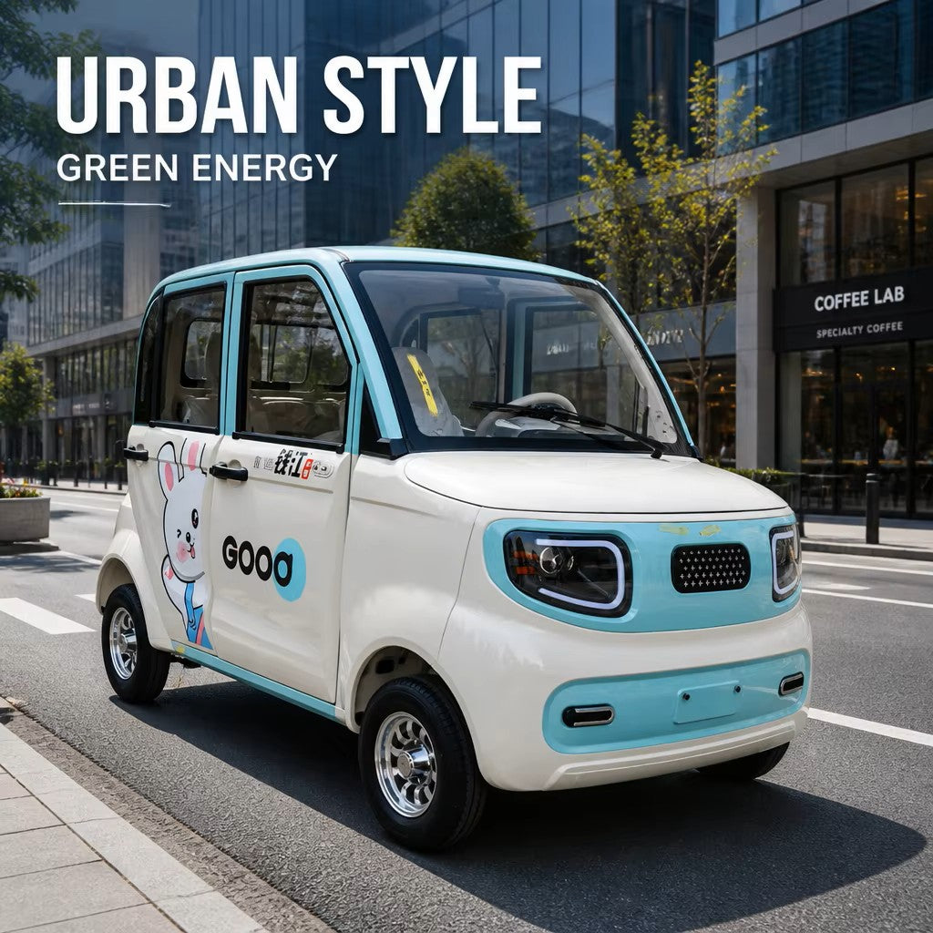 X6 4-Door 4-Seater Electric Mini Car 48V/60V 1000W Motor 80-100km Range for Community Travel