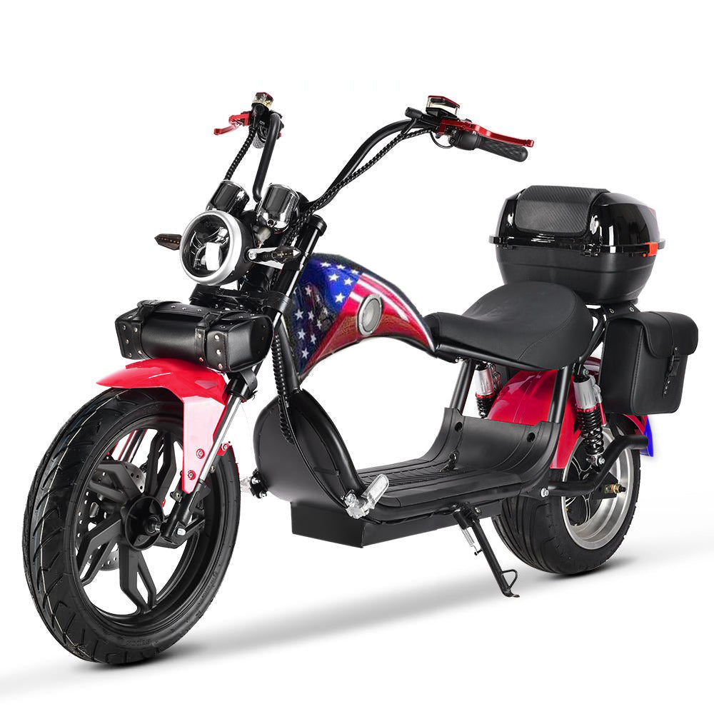 X1  Adult  with 4 Rear Luggage Boxes for Delivery Commute Harley-style motorcycle