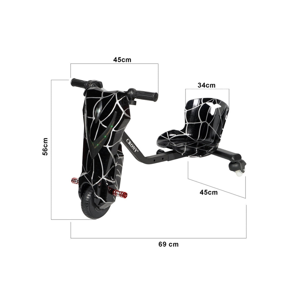 CRONY JL009-8-02 6.5 inch V-type drift Drift Kick Small for kids Electric Pedal Bike, Top Speed 20kmh, 10km Range, 180W