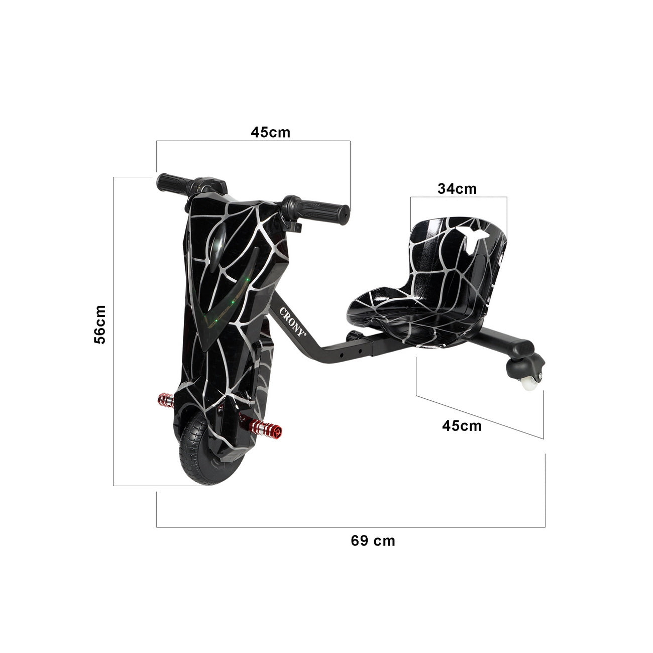 JL009-8-02 6.5 inch V-type drift Drift Kick Small for kids Electric Pedal Bike, Top Speed 20kmh, 10km Range, 180W