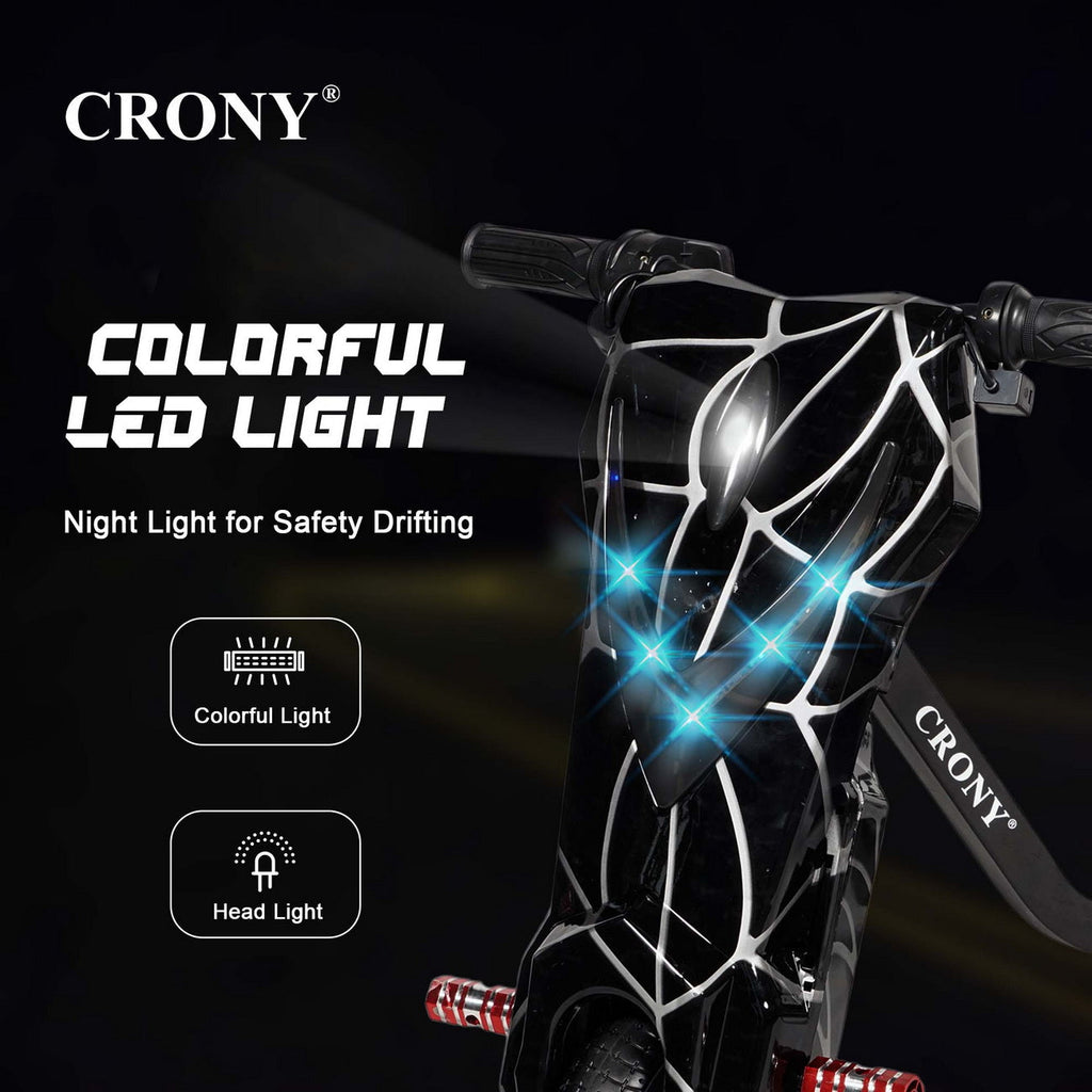 CRONY JL009-8-02 6.5 inch V-type drift Drift Kick Small for kids Electric Pedal Bike, Top Speed 20kmh, 10km Range, 180W