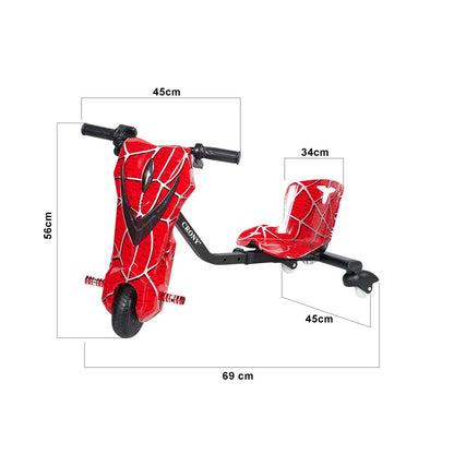 JL009-8-02 6.5 inch V-type drift Drift Kick Small for kids Electric Pedal Bike, Top Speed 20kmh, 10km Range, 180W