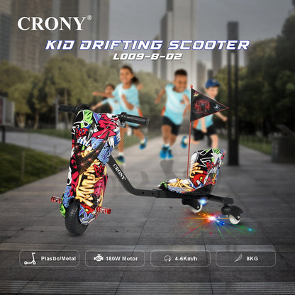 JL009-8-02 6.5 inch V-type drift Drift Kick Small for kids Electric Pedal Bike, Top Speed 20kmh, 10km Range, 180W
