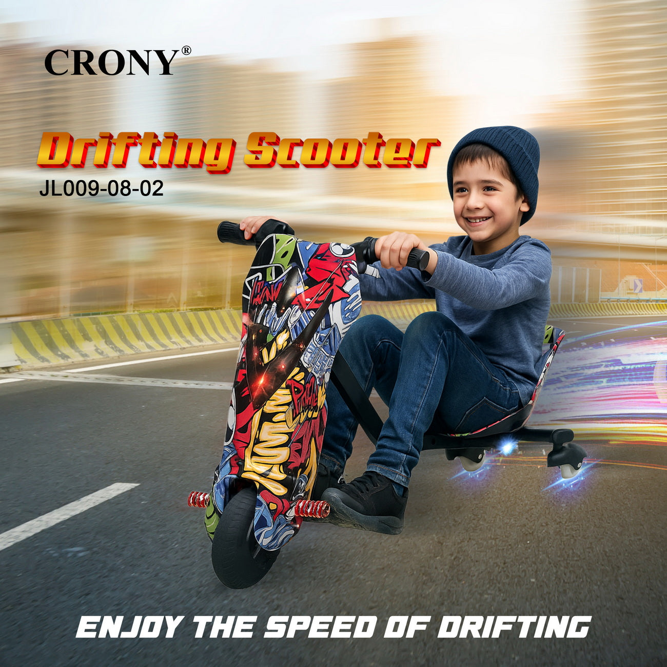 JL009-8-02 6.5 inch V-type drift Drift Kick Small for kids Electric Pedal Bike, Top Speed 20kmh, 10km Range, 180W