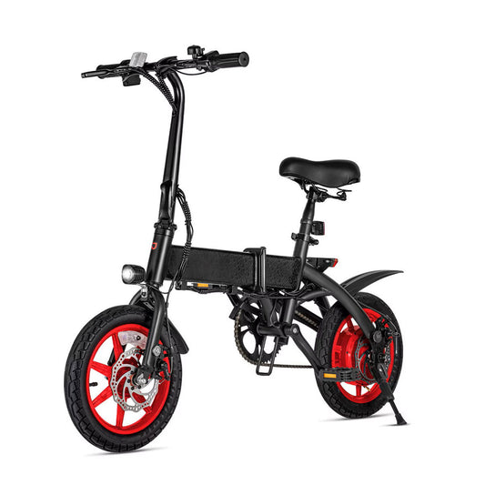 S7-14 Folding Electric Bicycle 350W Motor 36V 6Ah Lithium Battery 14 Inch Wheel Compact Folding Design LED Display