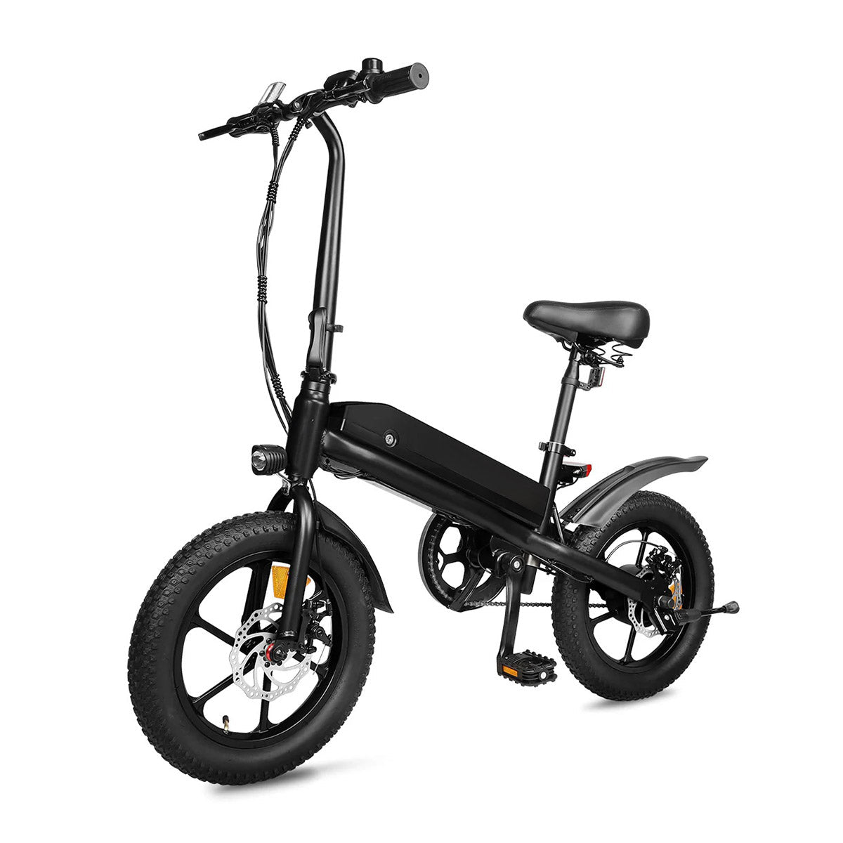 S5 16" x 3" Fat-Tire Folding Electric Bike — 500W Peak Power Motor, Portable Lithium-Powered E-Bike for Adults, City Commuter Folding Bicycle