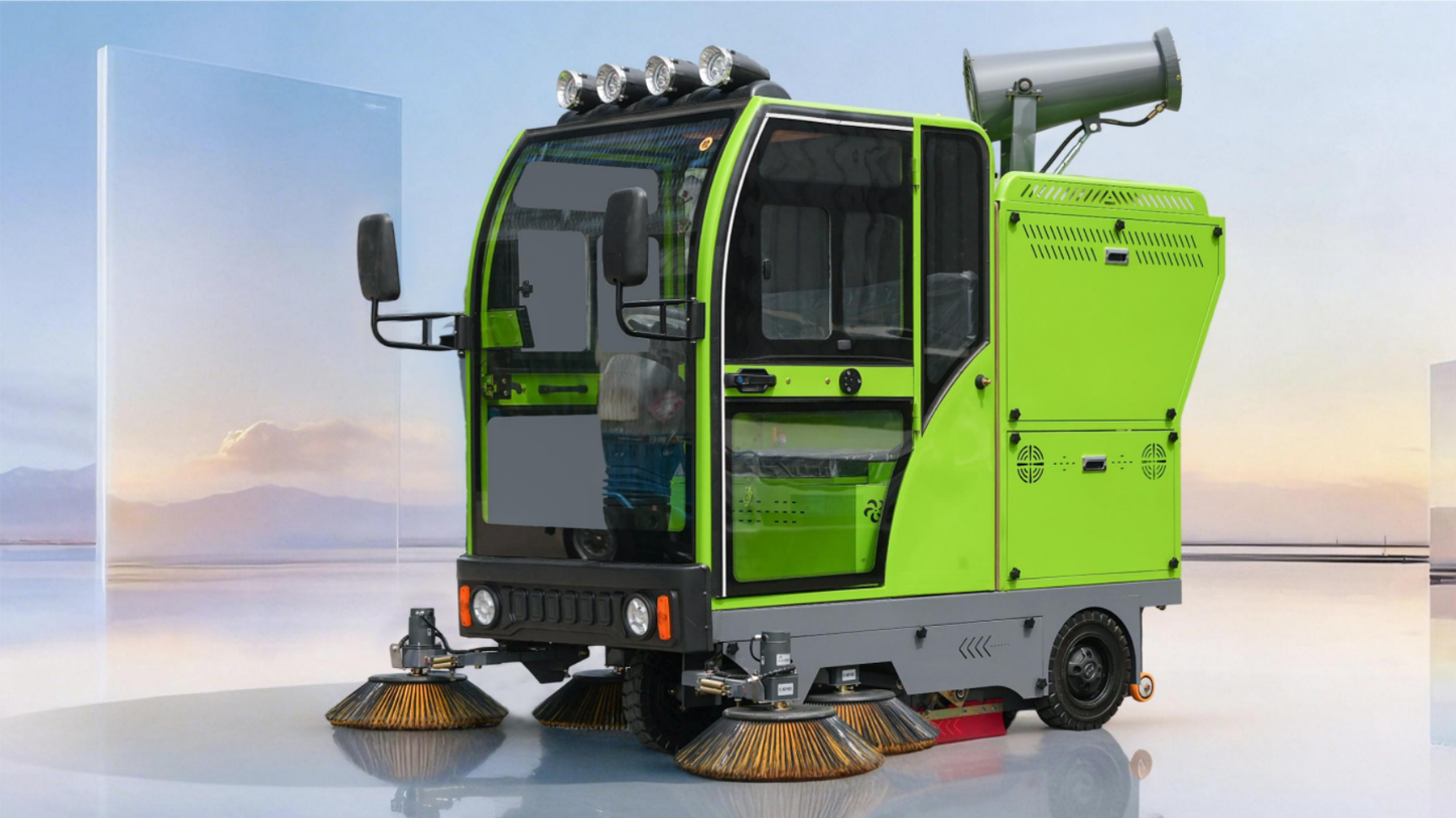 YX-G22B Electric Road Sweeper Ride On Floor Cleaning Machine Intelligent Battery Powered Vacuum Sweeper for Factory Street Warehouse