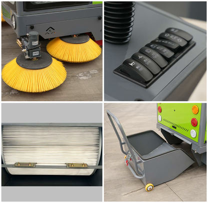 YX-21A Electric Street Sweeper 2100mm Sweeping Width 9000-16000㎡/h Efficiency 48V Drive Intelligent Control