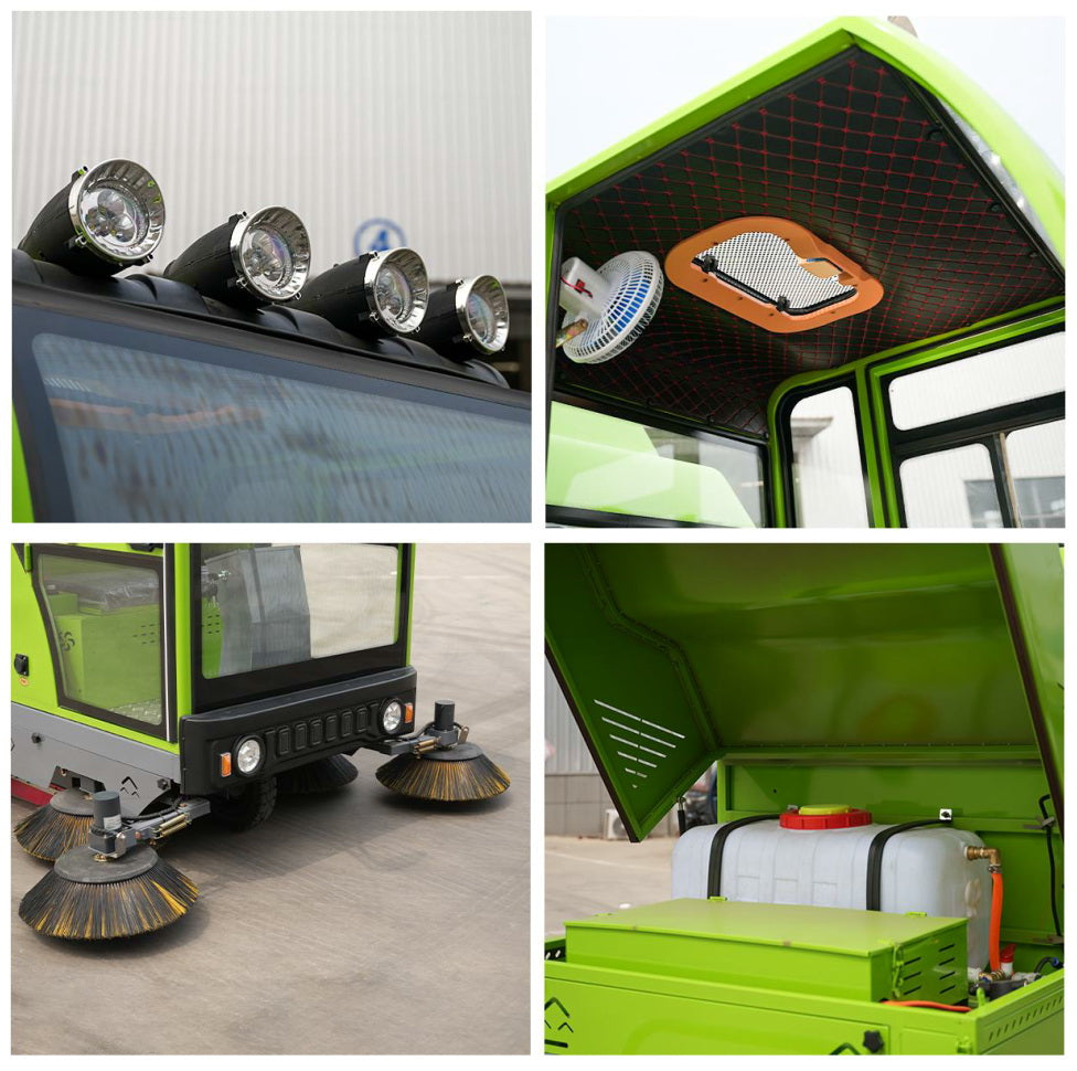 YX-22A Electric Street Sweeper 2200mm Sweeping Width 10000-15000㎡/h Efficiency 48V Drive High-Pressure Cleaning Intelligent Control