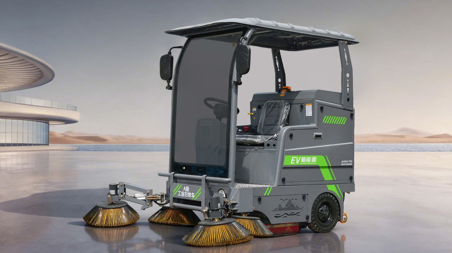YX-16A 5-Brush Electric Street Sweeper 2200mm Sweeping Width 9000-16000㎡/h Efficiency 48V Drive Intelligent Control