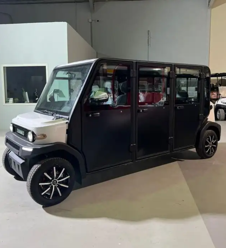 Megawheels LT AC Golf Car With Enclosed Doors  6 Seater Electric Mini Car