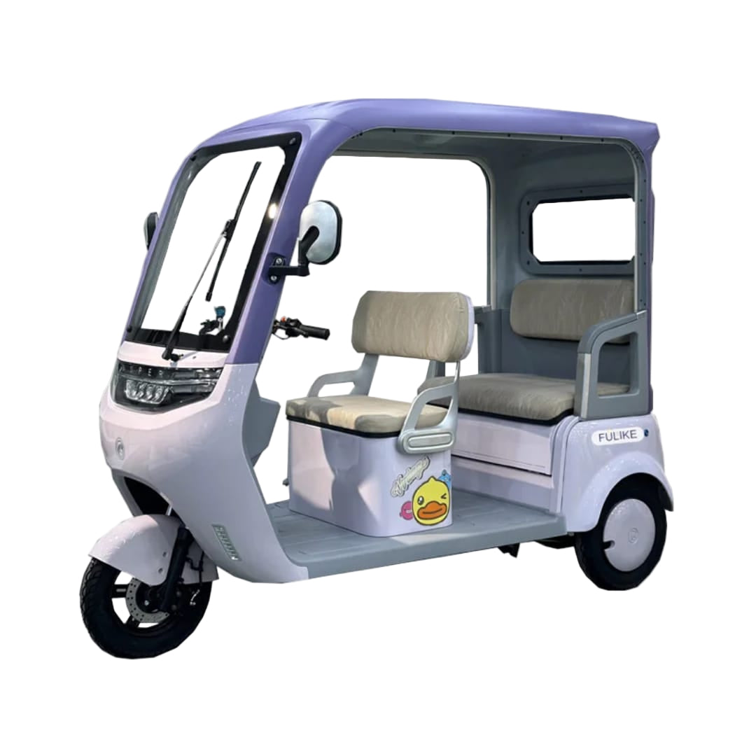 V8 Megawheels Premium 60 V Urban Roof Covered Back Electric Scooter Tricycle for 3 Passengers 2000W