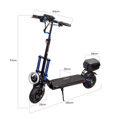 V18 Electric Kick Foldable Adult Personal Mobility Scooter Electric Pedal Bike, Top Speed 25kmh, 60km Range, 1500W X2 Electric scooter