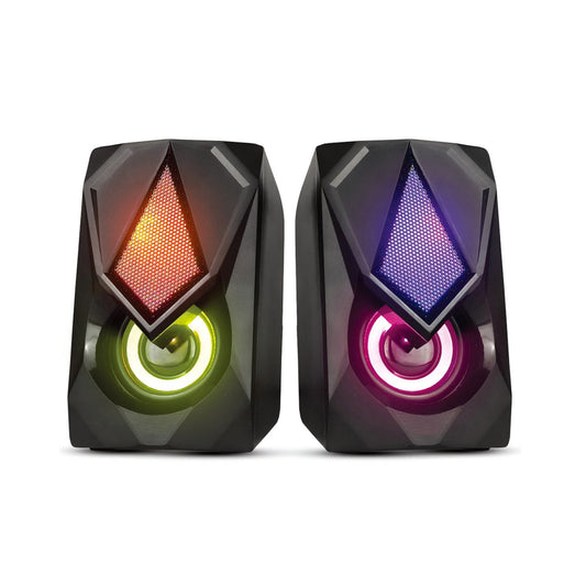 FT-169 N-19 MINI 2.0 USB Desktop Speaker Dual Speaker RGB Lighting Multimedia Computer Speaker