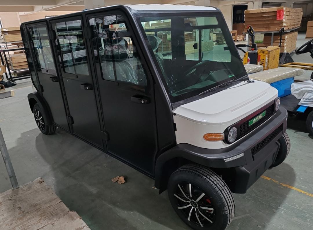 Megawheels LT AC Golf Car With Enclosed Doors  6 Seater Electric Mini Car