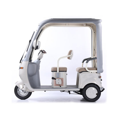 V8 Megawheels Premium 60 V Urban Roof Covered Back Electric Scooter Tricycle for 3 Passengers 2000W