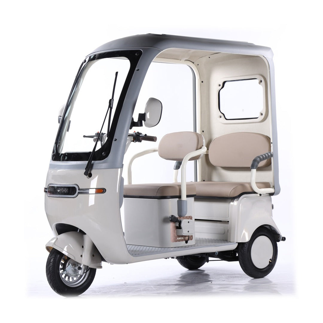 V8 Megawheels Premium 60 V Urban Roof Covered Back Electric Scooter Tricycle for 3 Passengers 2000W