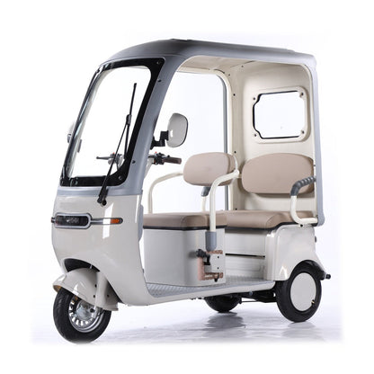V8 Megawheels Premium 60 V Urban Roof Covered Back Electric Scooter Tricycle for 3 Passengers 2000W