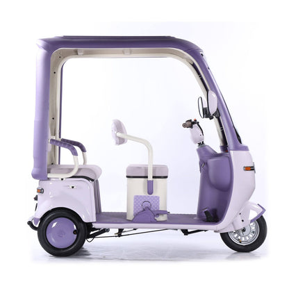 V8 Megawheels Premium 60 V Urban Roof Covered Back Electric Scooter Tricycle for 3 Passengers 2000W