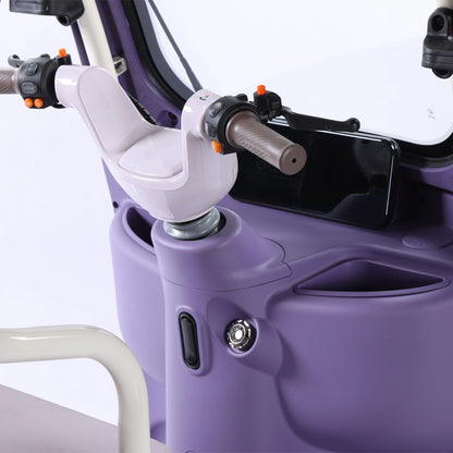 V8 Megawheels Premium 60 V Urban Roof Covered Back Electric Scooter Tricycle for 3 Passengers 2000W