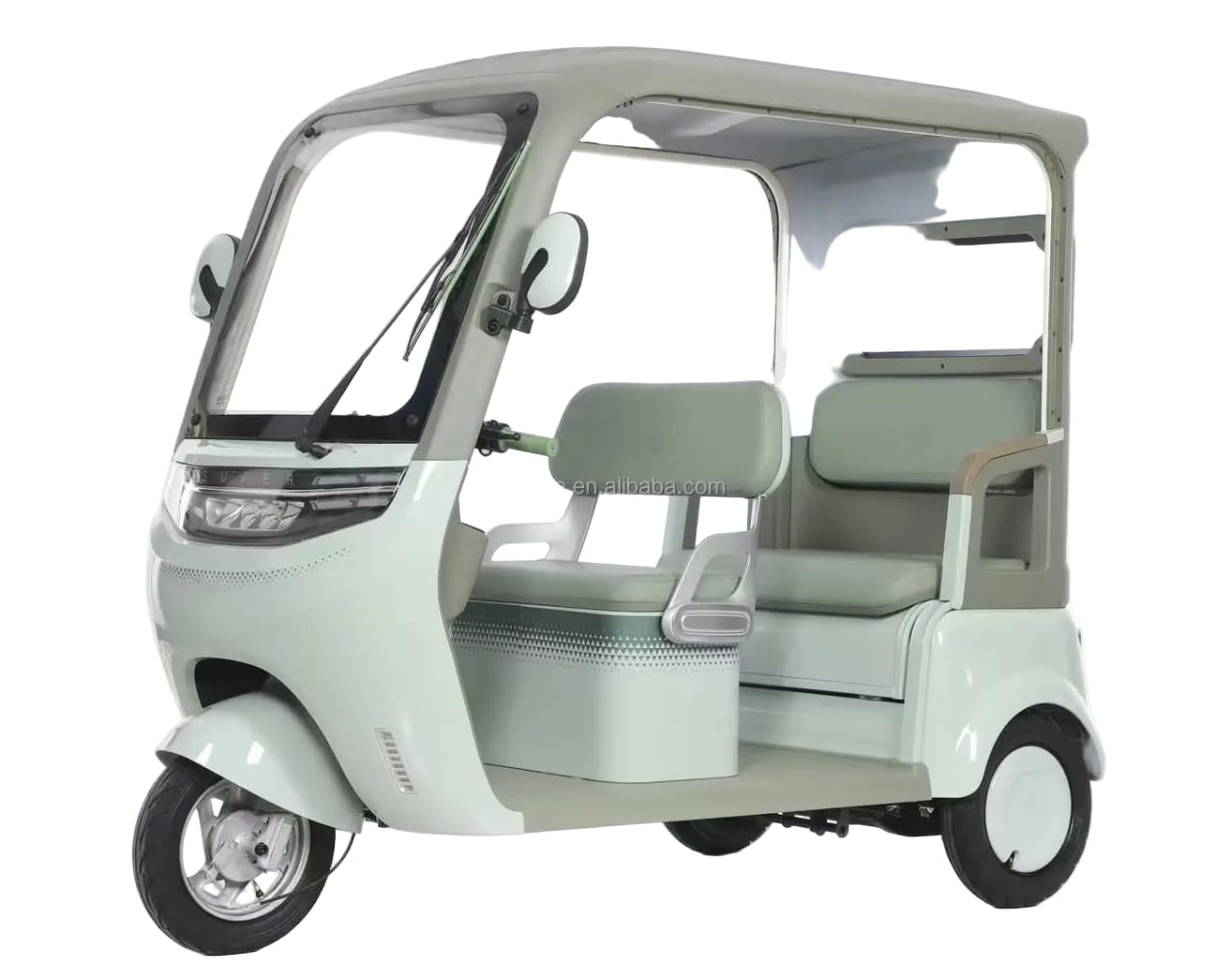 V8 Megawheels Premium 60 V Urban Roof Covered Back Electric Scooter Tricycle for 3 Passengers 2000W