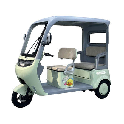 V8 Megawheels Premium 60 V Urban Roof Covered Back Electric Scooter Tricycle for 3 Passengers 2000W