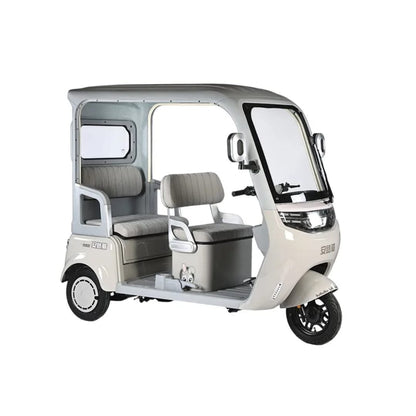 V8 Megawheels Premium 60 V Urban Roof Covered Back Electric Scooter Tricycle for 3 Passengers 2000W