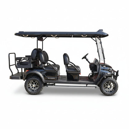 Megawheels Signature Lifted 6 Seater Off Road Golf Cart Front Facing 60 V With Mag Wheels & Warranty