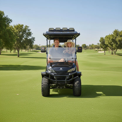 Megawheels Signature Lifted 6 Seater Off Road Golf Cart Front Facing 60 V With Mag Wheels & Warranty