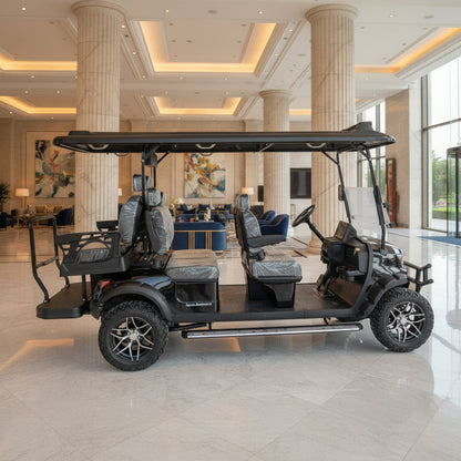 Megawheels Signature Lifted 6 Seater Off Road Golf Cart Front Facing 60 V With Mag Wheels & Warranty