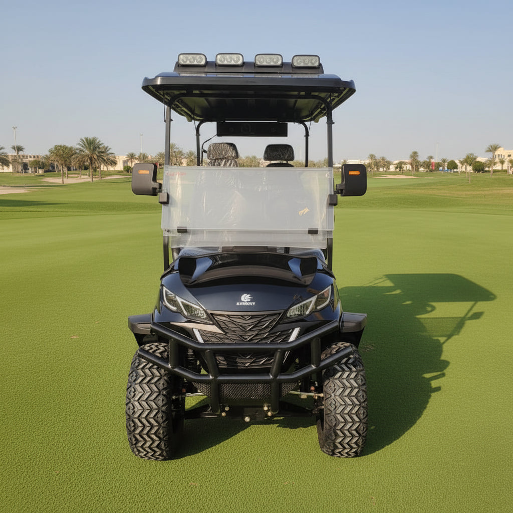Megawheels Signature Lifted 6 Seater Off Road Golf Cart Front Facing 60 V With Mag Wheels & Warranty