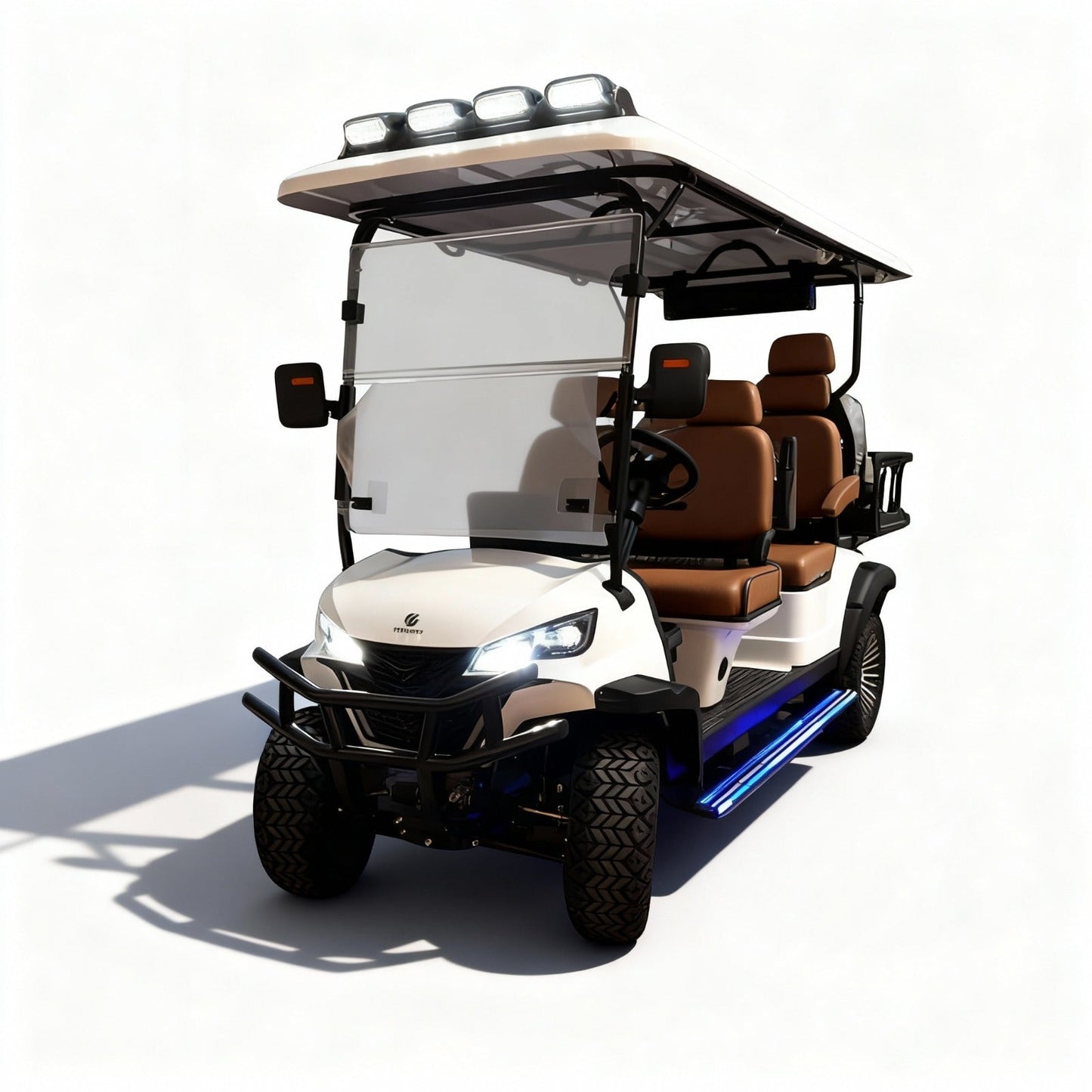 Megawheels Signature Lifted 6 Seater Off Road Golf Cart Front Facing 60 V With Mag Wheels & Warranty