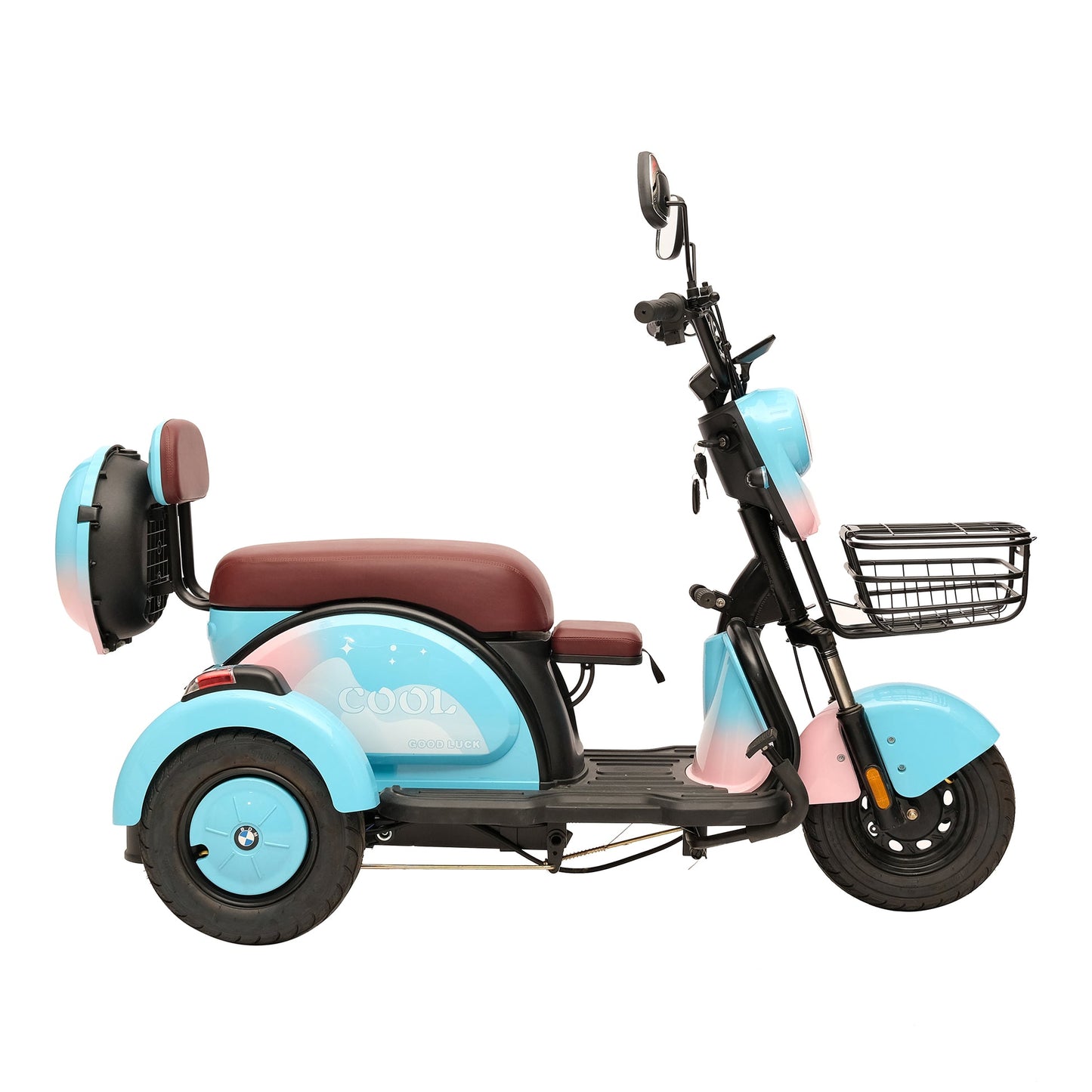 X3A Electric tricycle Mobility Vehicle Max Speed 25km/h, 40km Range, 600W Motor