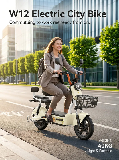 W12 14 Inch Electric Bicycle, Max Assisted Speed 25km/h, 350W, 20Ah