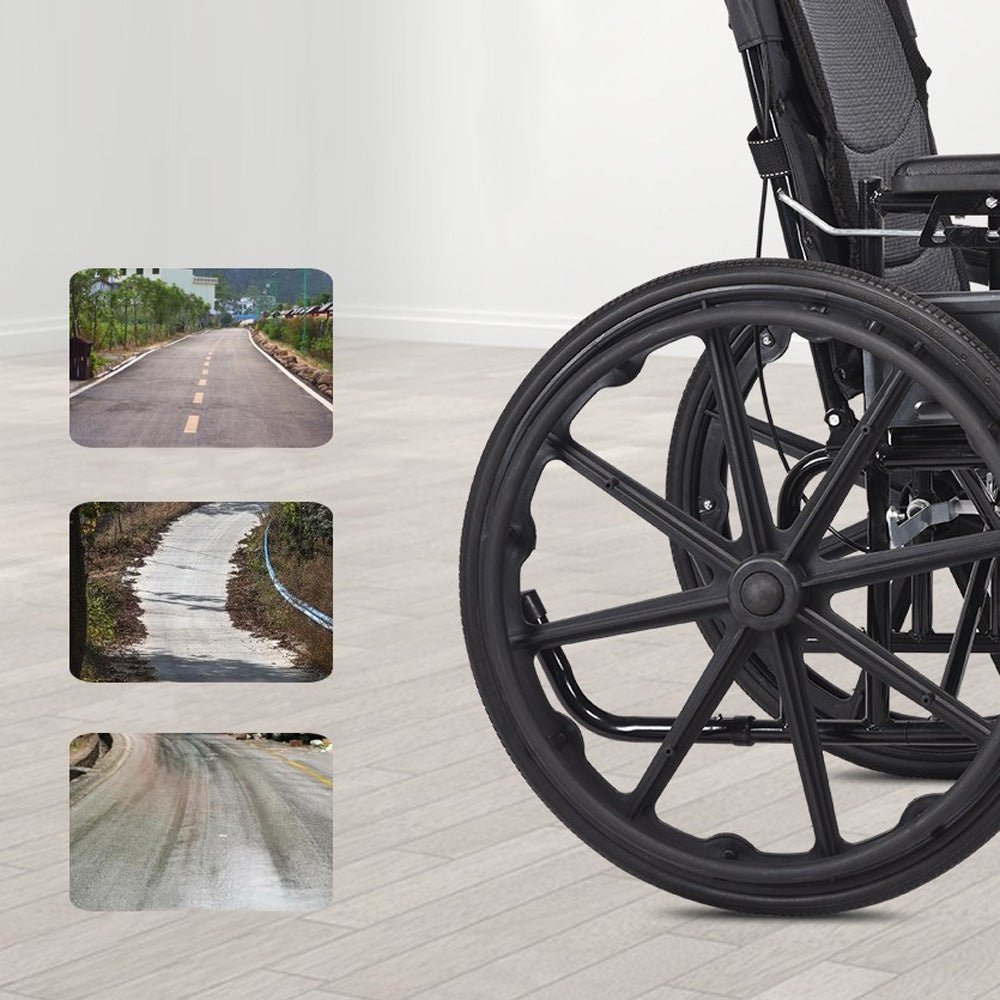 6012-20 Hand-pushed Collapsible wheelchair With toilet Convenient four-brake folding Wheelchairs